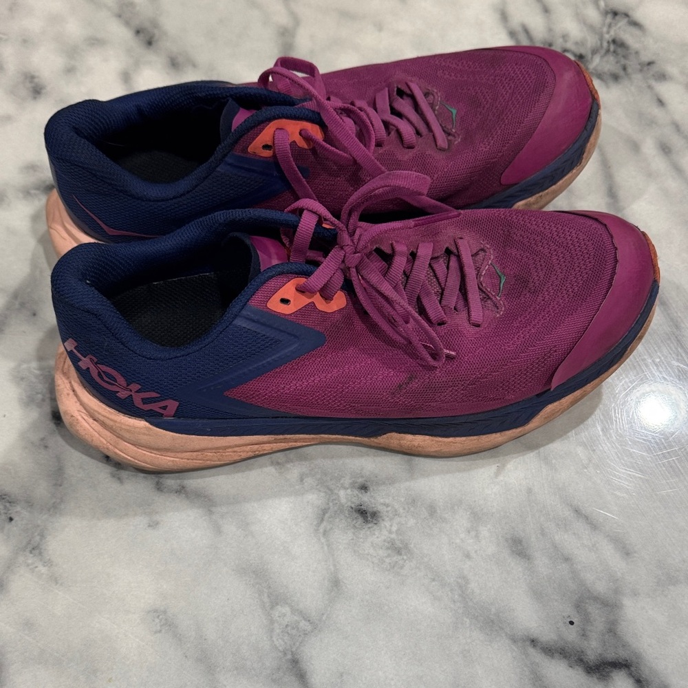 Hoka Women's Magenta and Navy Athletic Shoes
